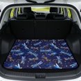 thumbnail image 1 of XYZCANDO Blue Dragonfly Printed Trunk Mat 29" x 39", Durable All-Weather Interior Accessory with Non-Slip Backing, Easy-Clean Stitched Edge Liner for SUVs, Sedans and Trucks, 1 of 7