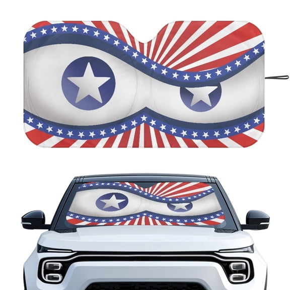 XYZCANDO Blue Eyes Car Windshield Sunshades Foldable Automotive Interior Protector Blocks UV Rays Windshield Block UV Rays Sun Shade Visor Protector for Cars Sedans and SUVs