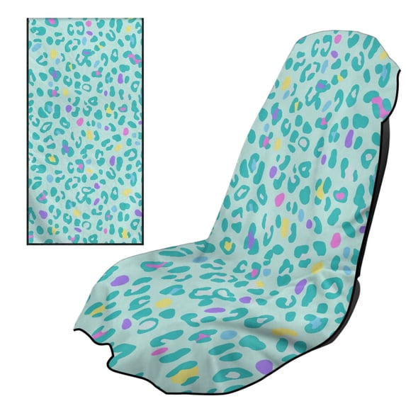 XYZCANDO Blue Leopard Print Seat Cover Towel Sports Towels Seats Protection for Gym Workout Running Swimming Beach and Hiking Non Slip Backing Sweatproof Cushion Protector