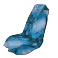 thumbnail image 1 of XYZCANDO Blue Marble with Gold Veins Pattern Breathable Car Seat Cover, Washable Stain Resistant Machine Washable Versatile Car Seat Towel for Cars, 1 of 11