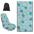 thumbnail image 1 of XYZCANDO Blue Sea Turtle Car Seat Towel Absorbent Soft Beach Towels Cars Seats Covers for Gym Workout Running Swimming Beach and Hiking Stain Resistant Seat Cushion Protection, 1 of 7