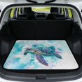 thumbnail image 1 of XYZCANDO Blue Sea Turtle Car Trunk Mat 29" x 39", Waterproof Cargo Liner with Non-Slip Backing,Stitched Edge Rear Trunk Protector for Cars, SUVs and Trucks, 1 of 7