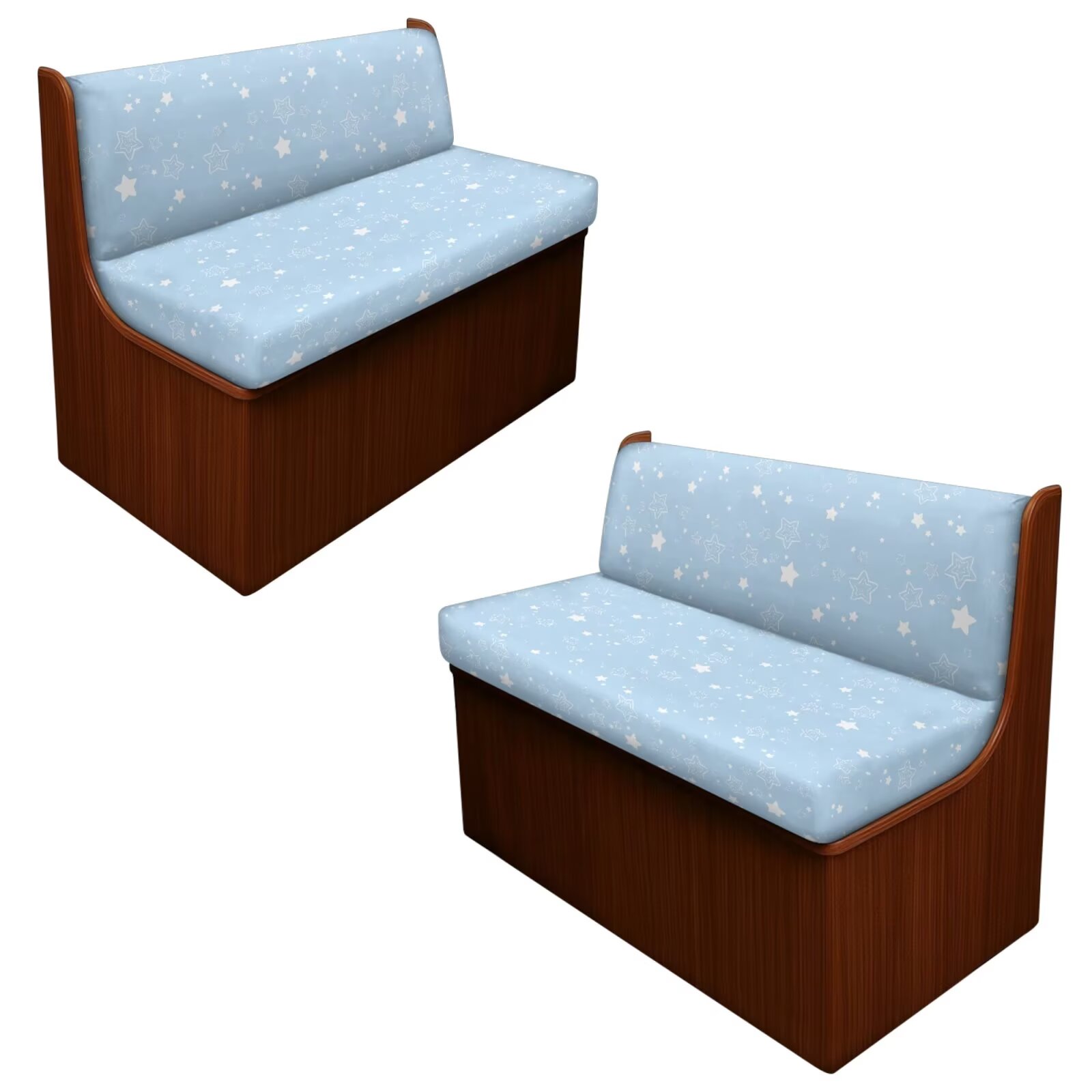 XYZCANDO Blue Star Print RV Sofa Cover RV Couch Cushion Slipcovers Comfortable Loveseat Slipcovers for Travel Couch Stain Resistant Sofa Cover 2 Backrest Cover & 2 Bench Cover