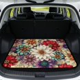 thumbnail image 1 of XYZCANDO Bohemian Floral Cargo Liner 29" x 39", Easy Clean Universal Trunk Protection, All Weather Non-Slip Polyester Trunk Carpet for SUVs, 1 of 7