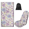 thumbnail image 1 of XYZCANDO Bowknot Car Towel Cushion Cover Flowers Stain Resistant Seat Cushion Protection Non Slip Backing Sweatproof Cushion Protector Universal Fit for Most Cars,SUVs,Sedans, 1 of 7