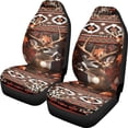 thumbnail image 1 of XYZCANDO Breathable Car Interior Decor Truck Auto Sedan, Easy Install Soft Car Seat Covers 2pc Polyester Deer Fall, 1 of 10