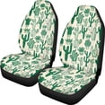 thumbnail image 1 of XYZCANDO Breathable Front Car Seat Covers featuring Green Cactus Pattern - Durable Waterproof Protection for All Seasons, 1 of 10