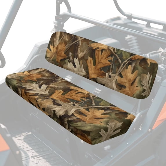 XYZCANDO Brown Camo Forests Seat Cover for UTV Set 2 Pcs UTV Front Bench Seats Cover Compatible with Kawasaki Mule 4000 Breathable Bench Seat Covers Accessories Easy-Clean