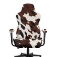 thumbnail image 1 of XYZCANDO Brown Cow Print Computer Chair Slipcover Set of 4 Gaming Chair Protective Cover with Zipper Anti-Slip Chair Protector Keeps Your Chair Cool and Clean, 1 of 7