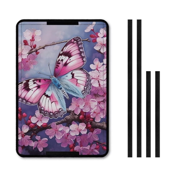 XYZCANDO Butterfly Floral RV Door Window Shade Cherry Blossom Camper Decor 26'' X 17'' RV Window Curtains for Inside Camper with UV Protection and Privacy Features RV Blackout Shades Pink
