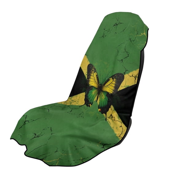 XYZCANDO Butterfly Green Sweatproof Towel Car Seat Cover, Non Slip Easy Install Sweat Washable Towel Seats Cover for Cars Trucks SUVs