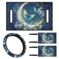 thumbnail image 1 of XYZCANDO Butterfly Moon 4pcs Golf Cart Seat Covers Golf Cart Steering Wheel Covers 2pcs Golf Cart Flags Floral Golf Cart Accessories Universal Golf Cart Blanket Golf Cart Wheel Cover Golf Flag Blue, 1 of 7