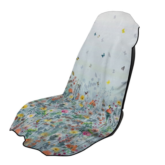 XYZCANDO Butterfly and Floral Pattern Car Seat Towel Cover, Soft Seat Cover Durable Sweat-Absorbent for Cars SUV