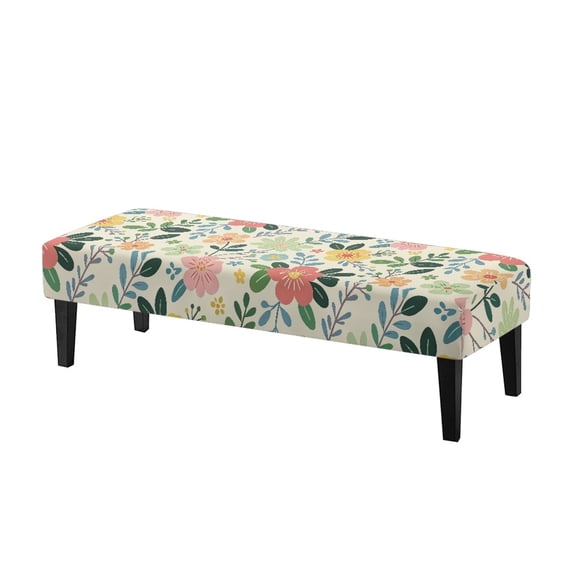 XYZCANDO C Anti Dust Rectangular Long Bench Slipcover, Non Slip Polyester Spandex Fabric Dining Bench Covers for Home Living Room