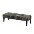 thumbnail image 1 of XYZCANDO Camo Leaf Print Dining Bench Covers, Flexible Rectangle Bench Cover Washable Polyester Spandex Bench Seat Slipcover for Living Room, 1 of 9
