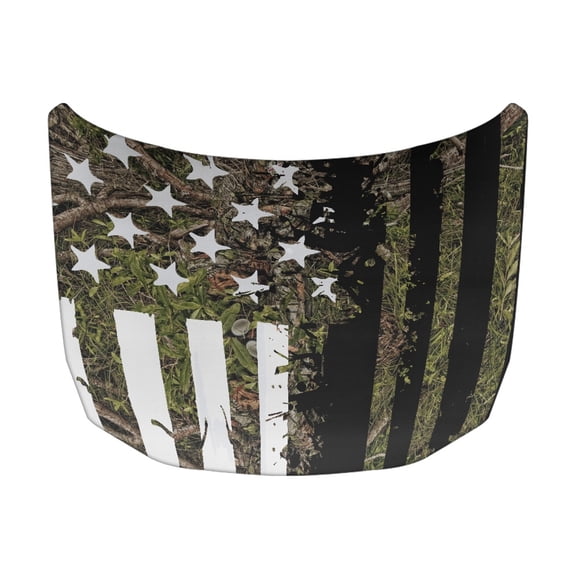 XYZCANDO Camo Stars Stripes Car Hood Cover for SUV Vehicles Truck, Elastic Fabric Stretch Fabric UV Resistant Car Hood Cover Protector