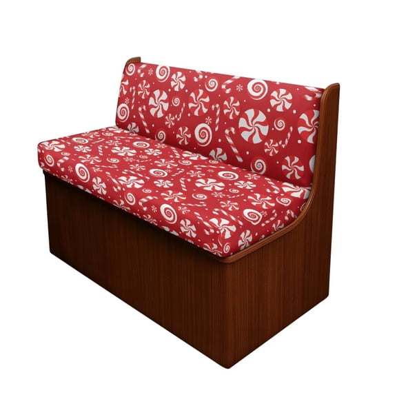 XYZCANDO Candy Cane RV Booth Seat Cover RV Dinette Cushion Covers Stretchable Washable Slipcovers for RV Camper Car Bench 1 Backrest Covers & 1 Bench Covers