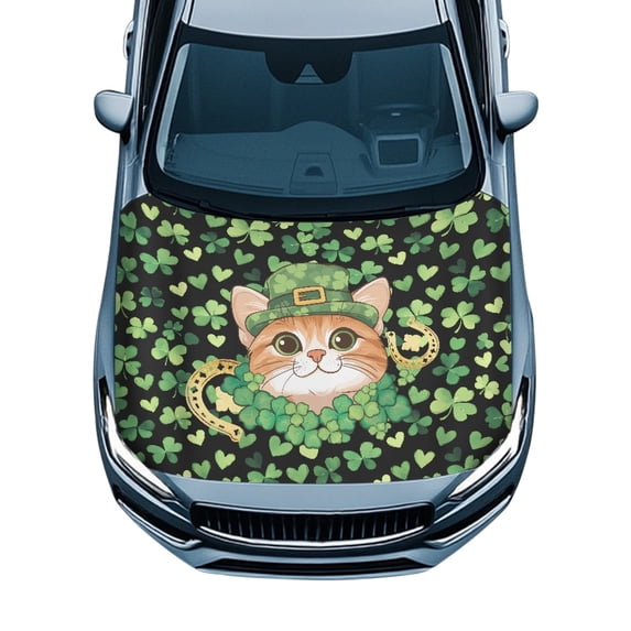 XYZCANDO Car Hood Cover Protector Corrosion Resistant, Engine Bonnet Protector Elastic Stretch Fabric Decorate Accessories Decorations Auto Hood Cover