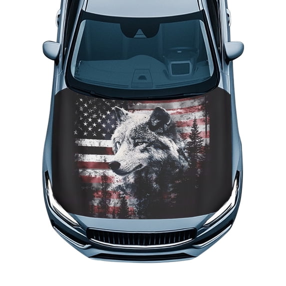 XYZCANDO Car Hood Cover Protector Waterproof, Automotive Hoods Covers Stretch Fabric Elastic Fabric Strap Reinforcement Car Hood Decoration for Truck