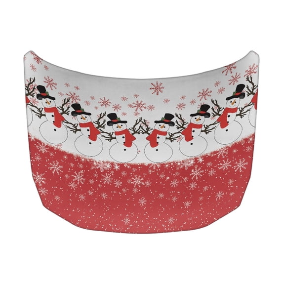 XYZCANDO Car Hood Cover Snowflakes Elastic Fabric Stretch Fabric, Washable Automotive Accessories Auto Hood Cover for Van Truck Trucks