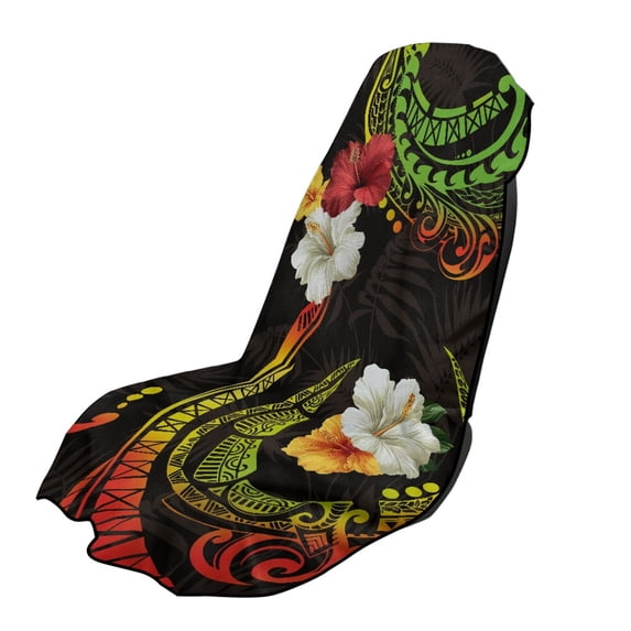 XYZCANDO Car Seat Cover with Hibiscus Pattern Print, Car Seat Protector for Post Workout and Beach Trips, Soft Breathable Terry Cloth Accessory