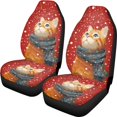 thumbnail image 1 of XYZCANDO Car Seat Covers 2 Pack Car Front Seat Cover Set Car Front Seat Covers Waterproof Soft SUV Van, Winter Dog, 1 of 10