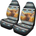 thumbnail image 1 of XYZCANDO Car Seat Covers Highland Cow 2 Pack Car Front Seat Cover Set Elastic Van SUV Sedan Anti-Slip Decorative Front Seat Covers for Cars, 1 of 10