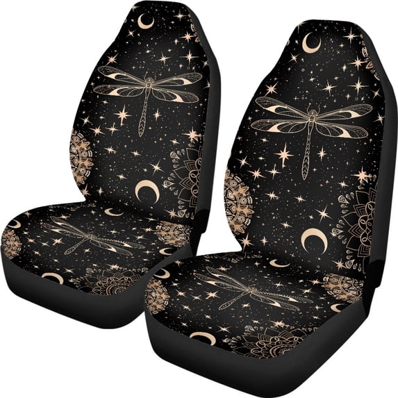 XYZCANDO Car Seat Covers Set of 2 Car Front Seat Covers Soft Van SUV Truck Easy to Install Interior Decor Automotive Front Seat Covers