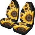 thumbnail image 1 of XYZCANDO Car Seat Covers Sunflower Floral Print 2 Piece Front Seat Cover Stretchy Van Sedan SUV Auto Accessories All Seasons Car Seat Protector, 1 of 10