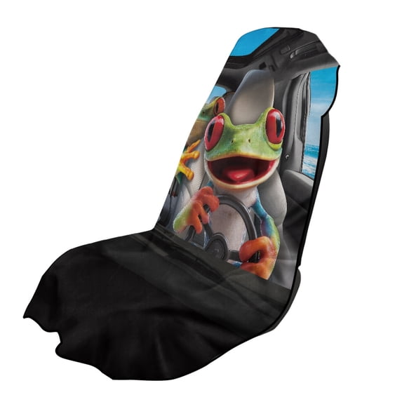 XYZCANDO Car Seat Towel Cover with Funny Frogs Pattern, Car Seat Protector for Post Workout Beach Trips and Daily Use