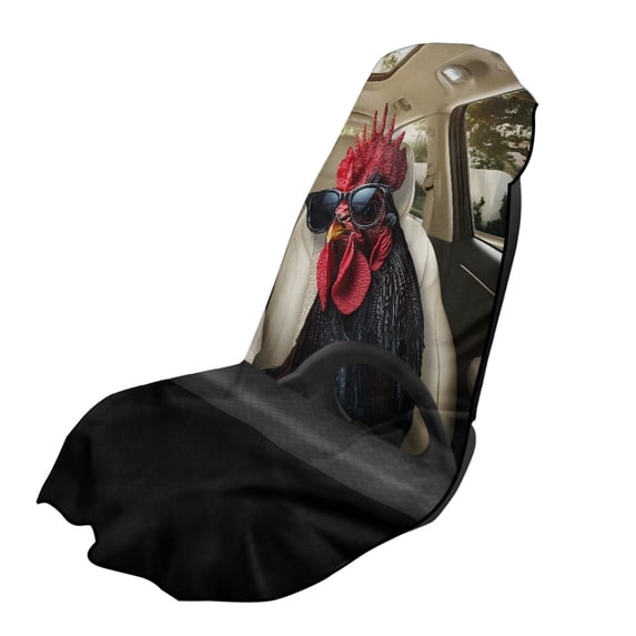 XYZCANDO Car Seat Towel Cover with Funny Rooster Print, Car Seat Protector for Post Workout and Beach Trips