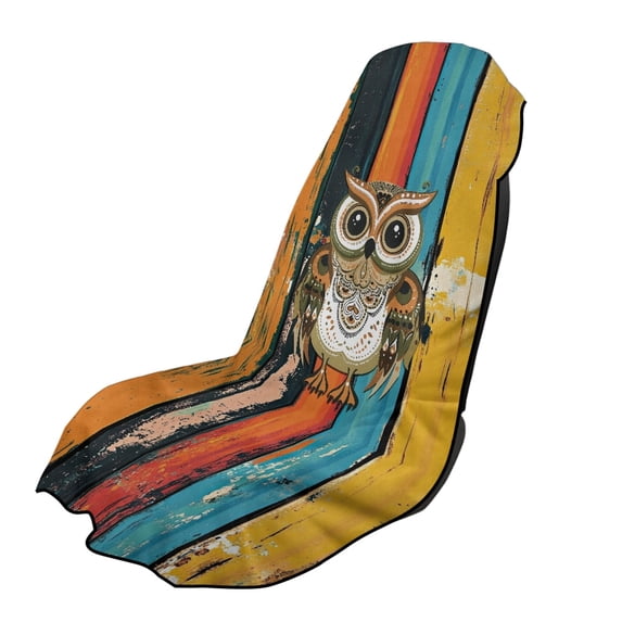 XYZCANDO Car Seat Towel Covers Washable Car Seat Cover Towel for Beach Camping Gym, Towel Car Seat Cover Comfortable, Owl Pattern
