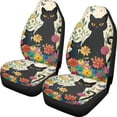 thumbnail image 1 of XYZCANDO Cat Floral Pattern Car Seat Covers Anti-Slip Breathable Car Front Seat Covers Interior Car Interior, Easy Install Stretchy Truck SUV, 1 of 9
