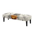 thumbnail image 1 of XYZCANDO Cat Spider Web Pattern Polyester Spandex Fabric Bench Covers with Anti Scratch, Comfortable Soft Bench Slipcover for Dining Room, 1 of 9