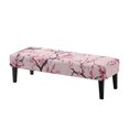 thumbnail image 1 of XYZCANDO Cherry Blossom Butterfly Print Dust Resistant Dining Room Bench Covers, Soft Polyester Spandex Fabric Bench Slipcover for Living Room Bedroom, 1 of 9