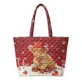 thumbnail image 1 of XYZCANDO Christmas Highland Cow Printed Quilted Shoulder Tote Bag Large Capacity Casual Handbag for Holiday Shopping Work Travel Daily Use, 1 of 7