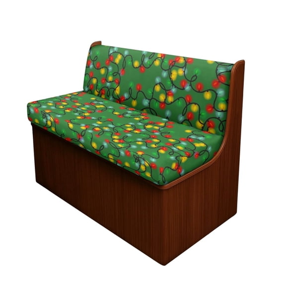XYZCANDO Christmas Light Strip Design RV Booth Seat Covers Easy to Install RV Dinette Cushion Covers, Soft Scratch-Resistant Camper Cushion Covers