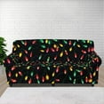 thumbnail image 1 of XYZCANDO Christmas Lights Armchair Slipcover, 1 Piece Stretch Chair Cover Armchair Cover for Living Room, 2 Seater Furniture, 1 of 6