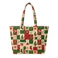 thumbnail image 1 of XYZCANDO Christmas Patchwork Padded Shoulder Tote Bag Large Capacity Lightweight Handbag for Holiday Shopping Travel Daily Use for Women, 1 of 7