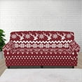 thumbnail image 1 of XYZCANDO Christmas Reindeer Sofa Slipcover Cartoon 1-Piece Couch Cover High Stretch Furniture Protection for Loveseat in Living Room for Kids, Pets, 1 of 6