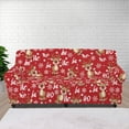 thumbnail image 1 of XYZCANDO Christmas Reindeer Stretch Sofa Covers 1 Piece Cushion Couch Slipcovers Printed Sofa Covers for 1 Seater Couch Cover, 1 of 6