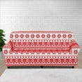 thumbnail image 1 of XYZCANDO Christmas Snowflake Couch Covers for Armchair, 1 Cushion Couch Stretch Sofa Covers Slipcovers, Pet Protection Furniture Protection Covers for Dog Cat, 1 of 6