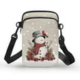 thumbnail image 1 of XYZCANDO Christmas Snowman Phone Cross Body Bags for s Portable Cellphone Purse Shoulder Handbag Small Single Shoulder Wallet Lightweight Crossbody Case for Hiking Shop Running, 1 of 7