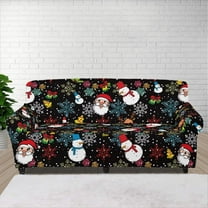 XYZCANDO Christmas Theme Stretch Armchair Slipcover Universal Sofa Covers for Living Room Dogs Pet Furniture Protection Polyester Armchair Slipcovers with Anti Slip Foam Sticks