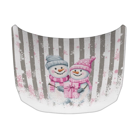 XYZCANDO Christmas Universal Car Hood Cover featuring Cute Snowman Gift - Durable All Weather Protection for Holiday Auto Decor