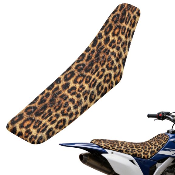 XYZCANDO Classic Brown Leopard Print Motocross Racing Seat Protector, Waterproof Off Road Seat Cover for YZ PW TTR 50 80 125 230 250 250 450 Dirt Bike Enduro