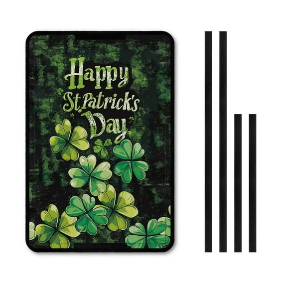 XYZCANDO Clover RV Door Window Shade RV Window Blinds Foldable RV Accessories Happy St. Patrick's Day RV Shades for Camper Windows Camper Sun Shade Windshield Blackout Cover with Hook and Loop Green