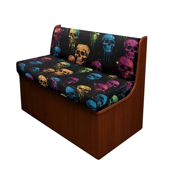 XYZCANDO Color Skull RV Dinette Cushions Stretchable RV Decor Comfortable Slip Covers for Loveseat Stylish Travel Trailer Accessories Camper Must Haves