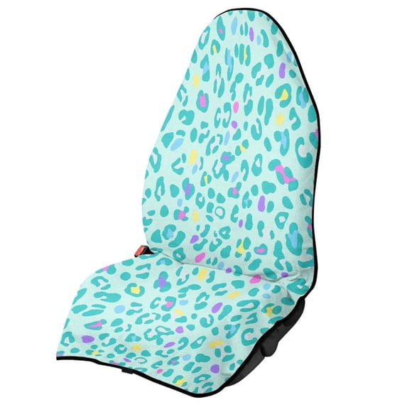 XYZCANDO Colorful Leopard Car Seat Towel Cover Waterproof Car Towel Seat Cover, Machine Washable, Suitable for Truck Seat Van, Fit for Trucks Cars Vans
