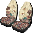 thumbnail image 1 of XYZCANDO Comfortable Car Seat Covers Auto SUV Van, Anti-Scratch Elastic Carseat Covers 2pcs Polyester Dragonfly Flowers Pattern, 1 of 10
